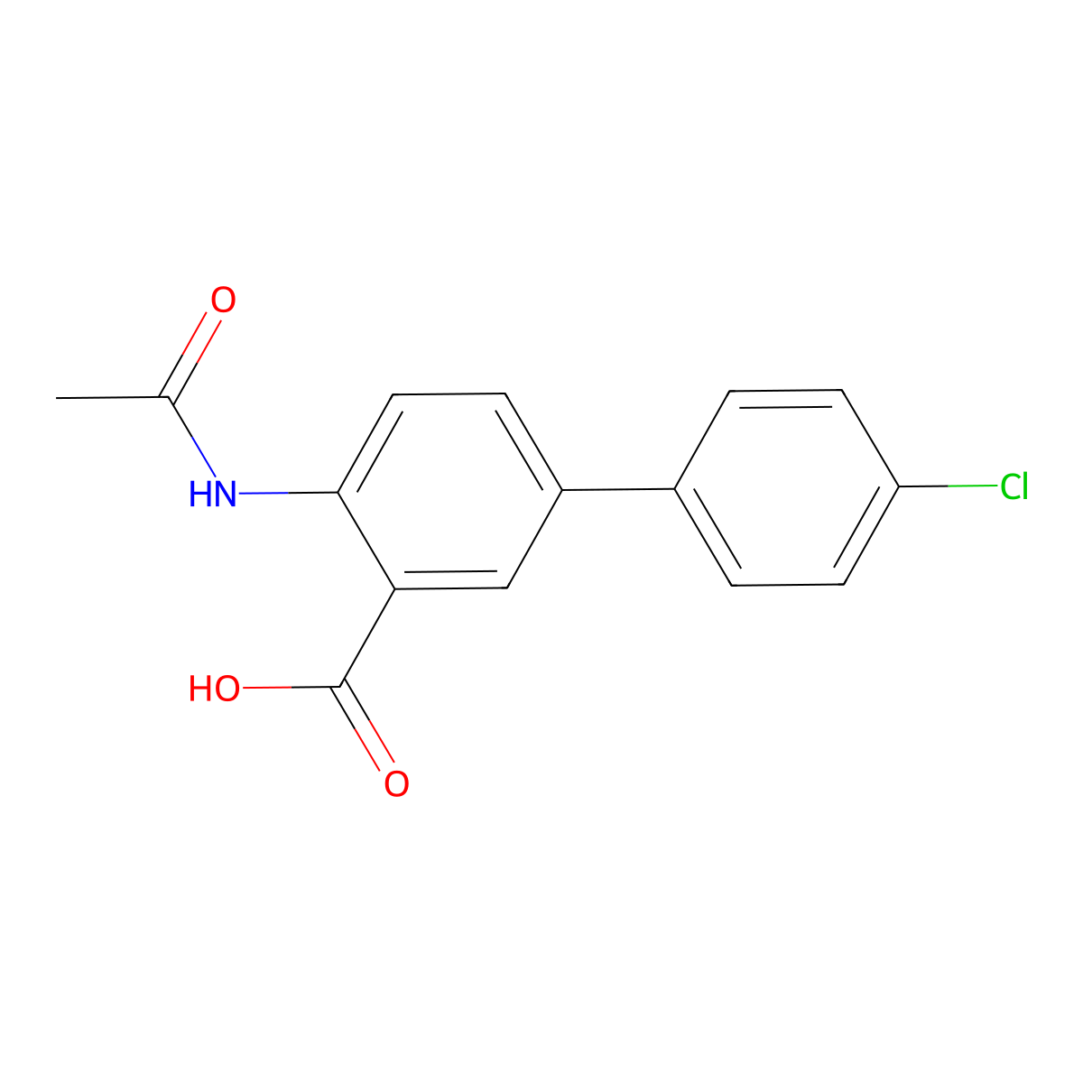 4'-Chloro-4-acetamido-[1,1'-biphenyl]-3-carboxylic acid molecular structure, CAS 2680772-99-8