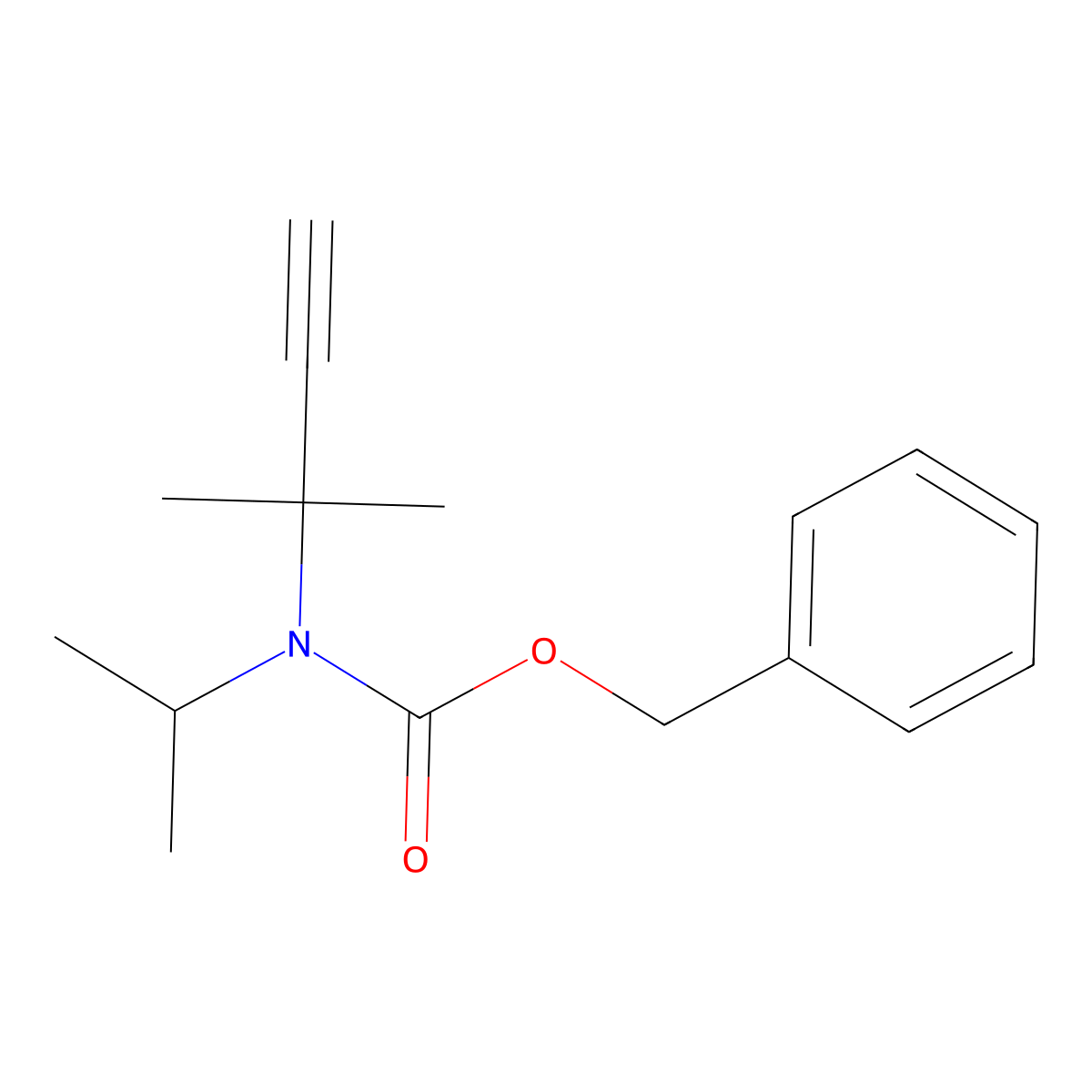 benzyl N-(2-methylbut-3-yn-2-yl)-N-(propan-2-yl)carbamate molecular structure, CAS 2680773-06-0