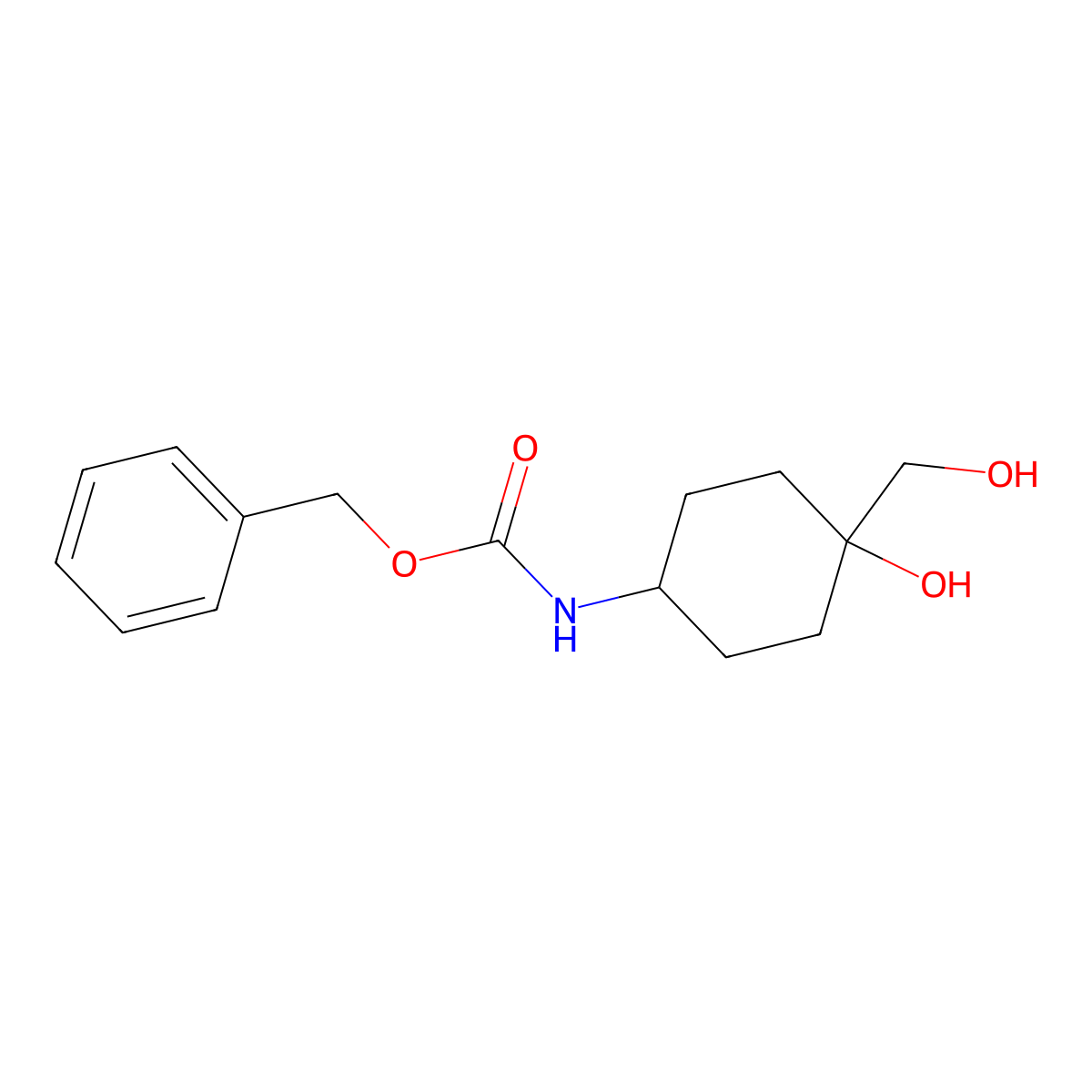 benzyl N-[4-hydroxy-4-(hydroxymethyl)cyclohexyl]carbamate molecular structure, CAS 2680773-15-1