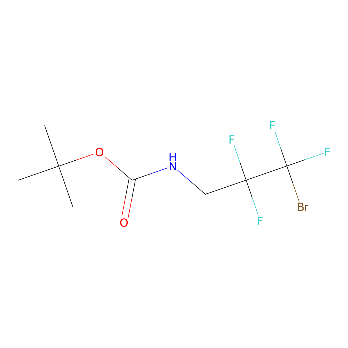 tert-butyl N-(3-bromo-2,2,3,3-tetrafluoropropyl)carbamate molecular structure, CAS 2680773-37-7