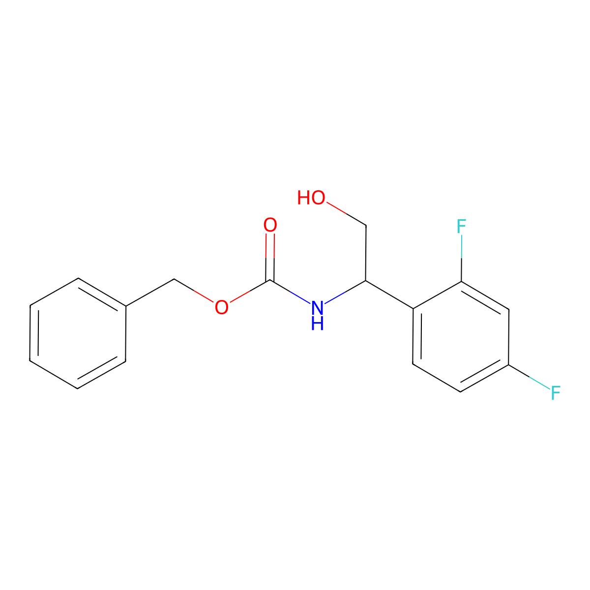benzyl N-[1-(2,4-difluorophenyl)-2-hydroxyethyl]carbamate molecular structure, CAS 2680773-64-0