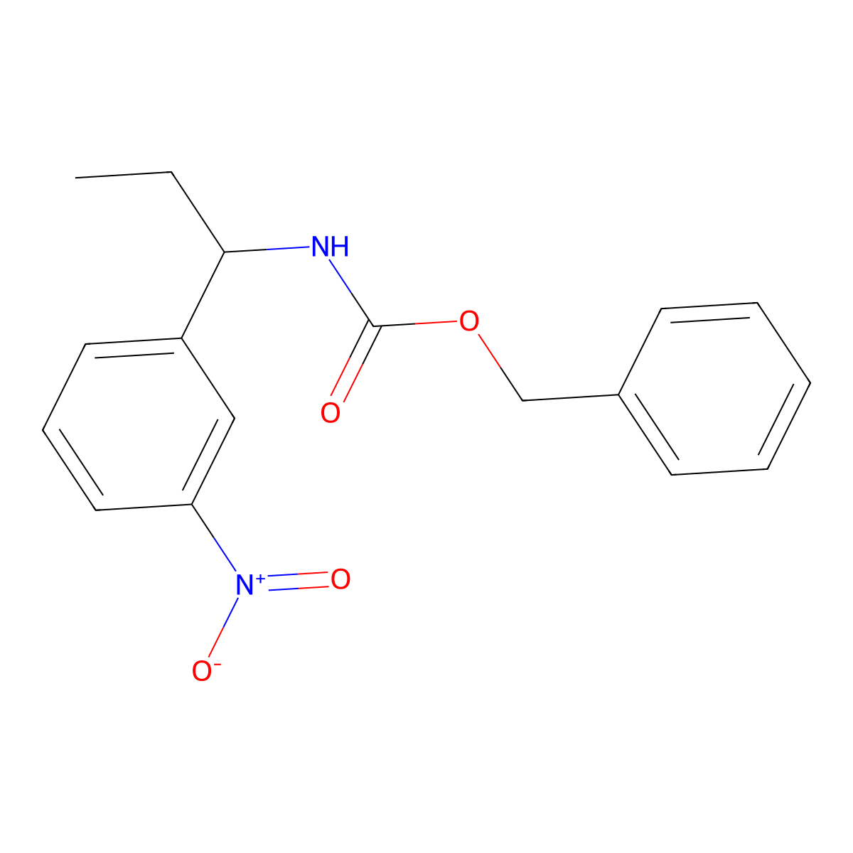benzyl N-[1-(3-nitrophenyl)propyl]carbamate molecular structure, CAS 2680773-70-8