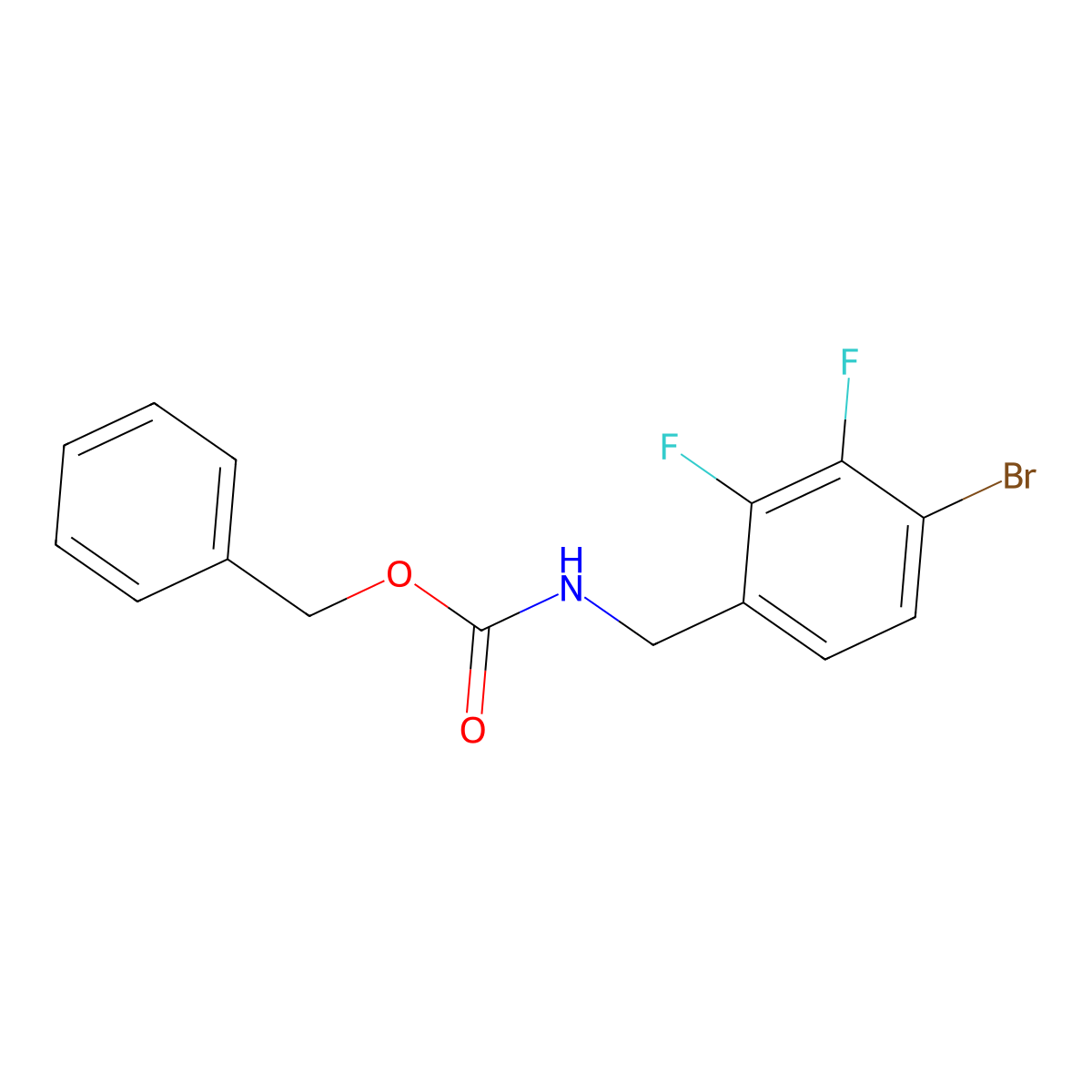 benzyl N-[(4-bromo-2,3-difluorophenyl)methyl]carbamate molecular structure, CAS 2680773-82-2