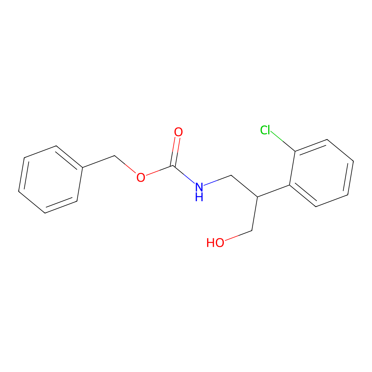 benzyl N-[2-(2-chlorophenyl)-3-hydroxypropyl]carbamate molecular structure, CAS 2680773-87-7