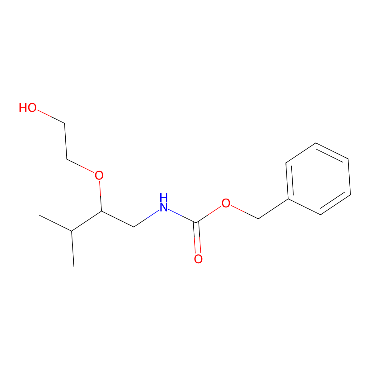 benzyl N-[2-(2-hydroxyethoxy)-3-methylbutyl]carbamate molecular structure, CAS 2680774-35-8