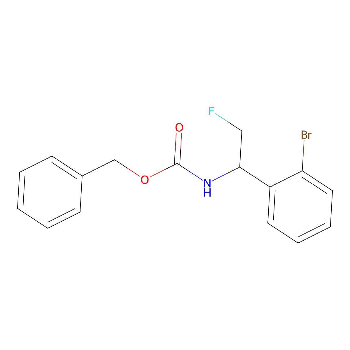 benzyl N-[1-(2-bromophenyl)-2-fluoroethyl]carbamate molecular structure, CAS 2680774-90-5