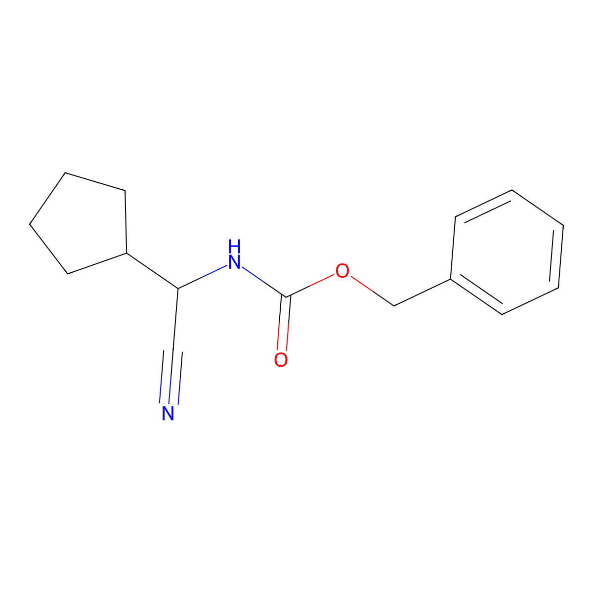 benzyl N-[cyano(cyclopentyl)methyl]carbamate molecular structure, CAS 2680774-92-7