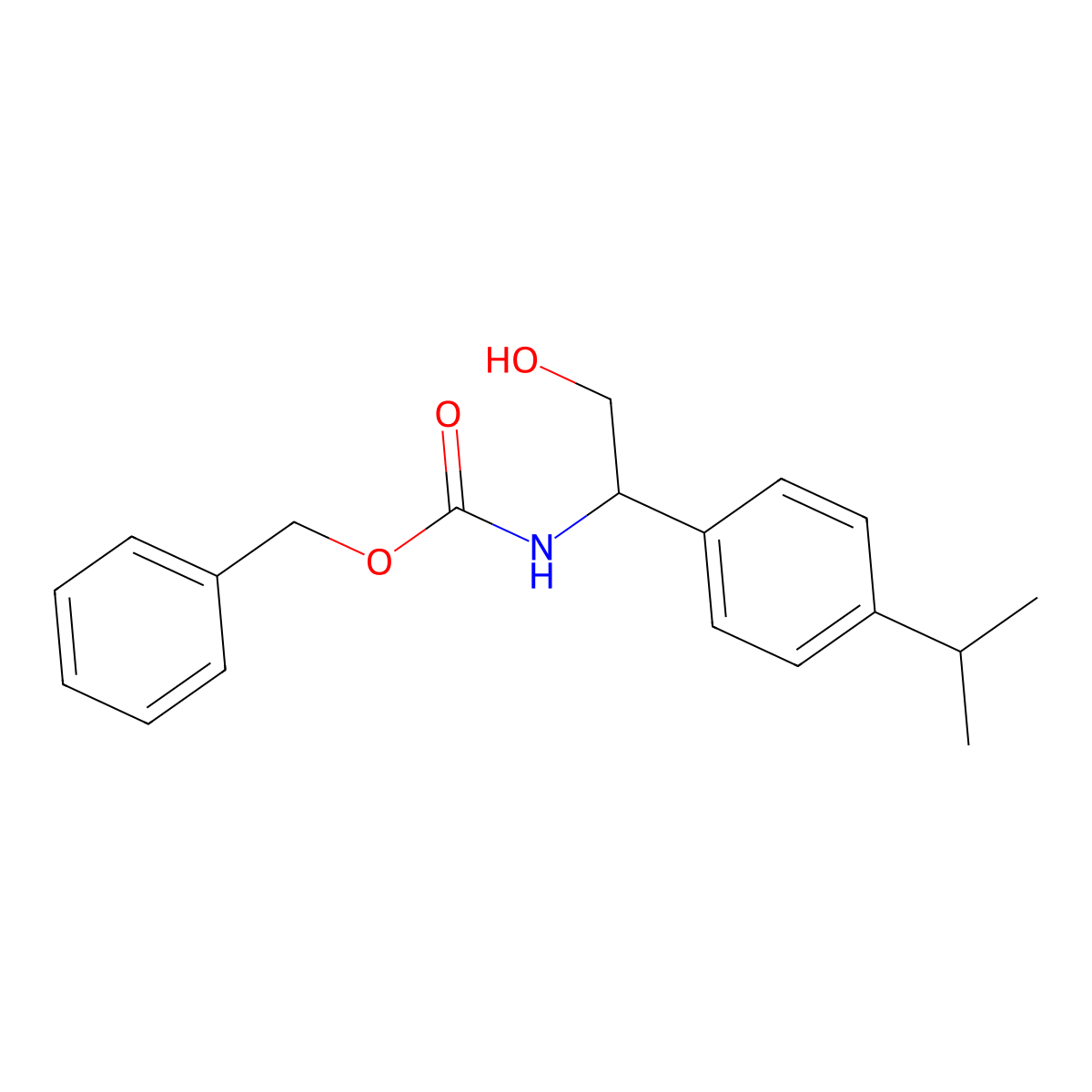 benzyl N-{2-hydroxy-1-[4-(propan-2-yl)phenyl]ethyl}carbamate molecular structure, CAS 2680774-93-8