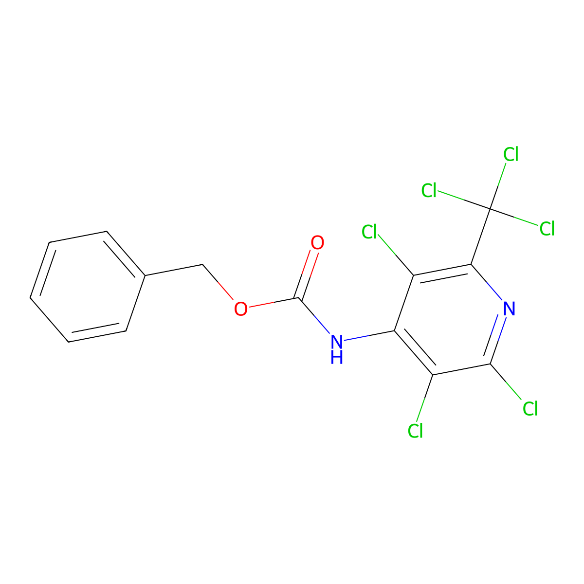 benzyl N-[2,3,5-trichloro-6-(trichloromethyl)pyridin-4-yl]carbamate molecular structure, CAS 2680775-00-0