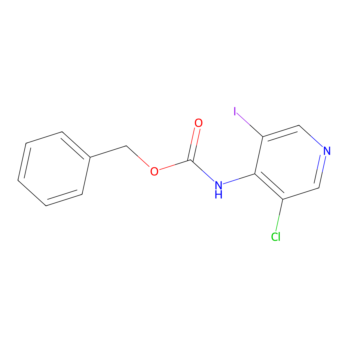 benzyl N-(3-chloro-5-iodopyridin-4-yl)carbamate molecular structure, CAS 2680775-34-0