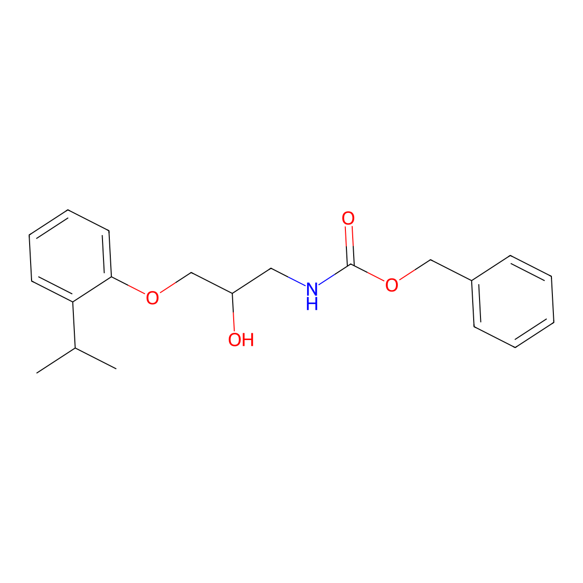 benzyl N-{2-hydroxy-3-[2-(propan-2-yl)phenoxy]propyl}carbamate molecular structure, CAS 2680775-47-5