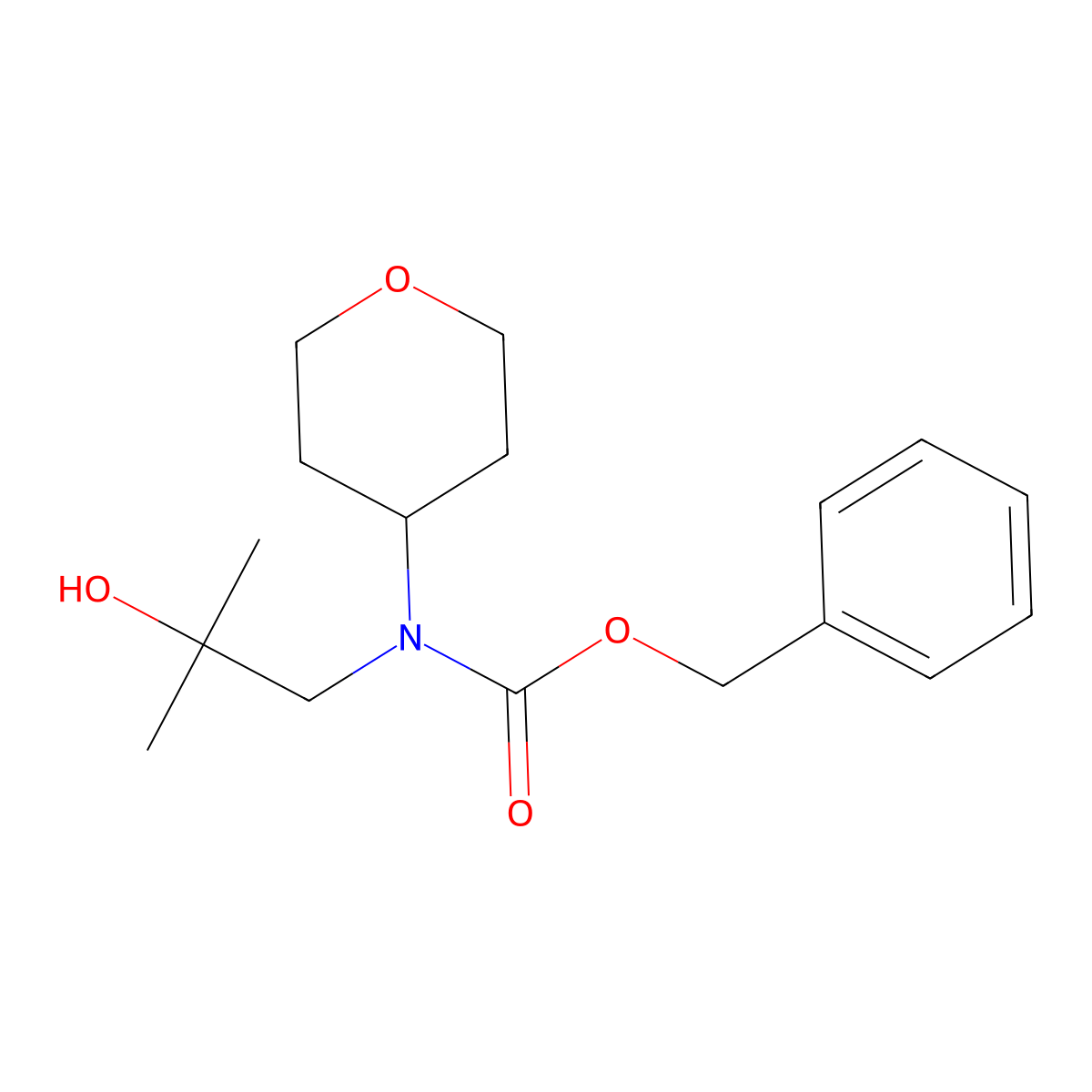 benzyl N-(2-hydroxy-2-methylpropyl)-N-(oxan-4-yl)carbamate molecular structure, CAS 2680775-65-7