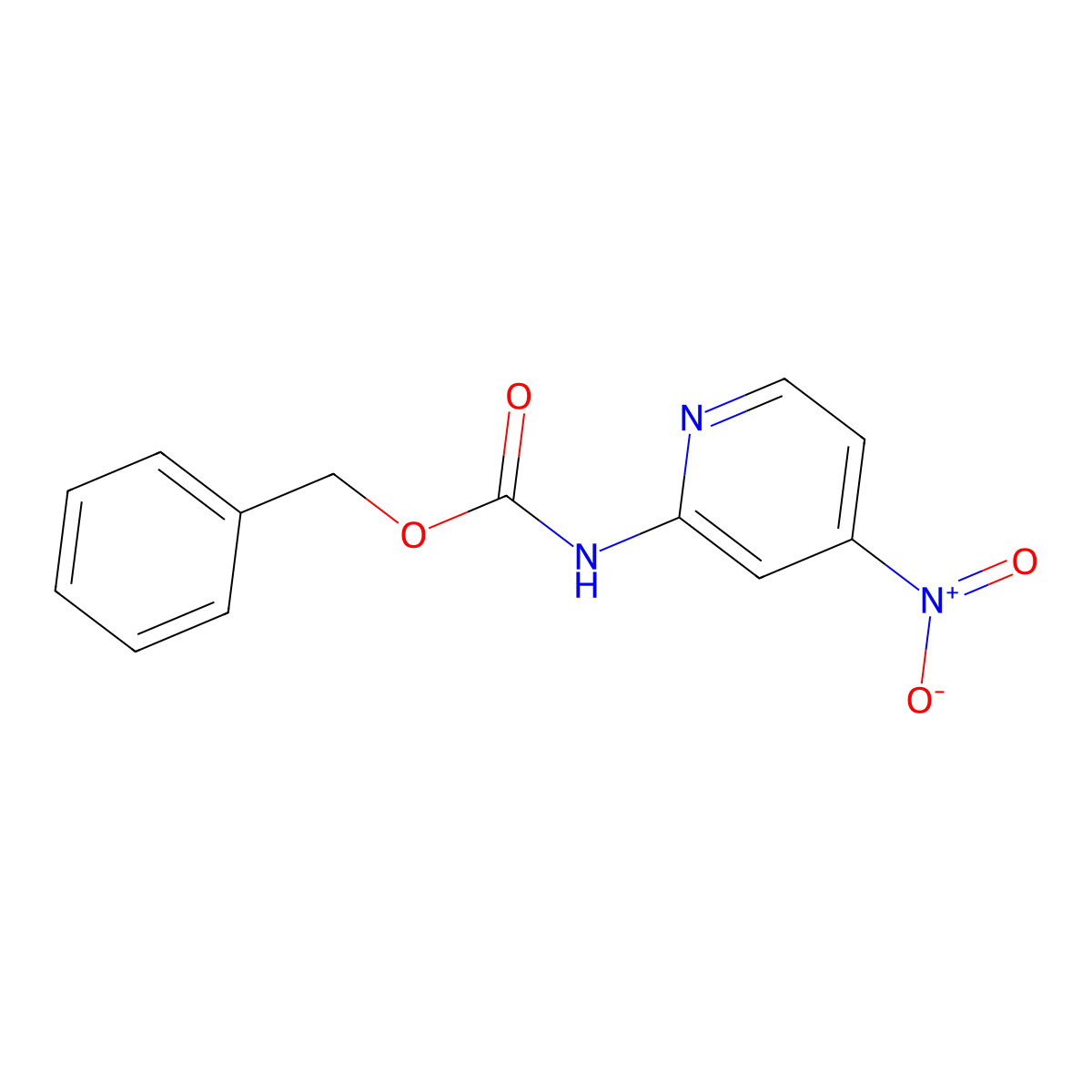 benzyl N-(4-nitropyridin-2-yl)carbamate molecular structure, CAS 2680775-70-4