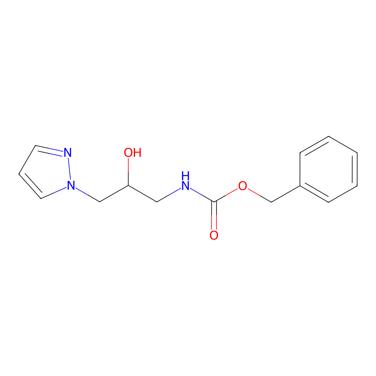 benzyl N-[2-hydroxy-3-(1H-pyrazol-1-yl)propyl]carbamate molecular structure, CAS 2680775-73-7