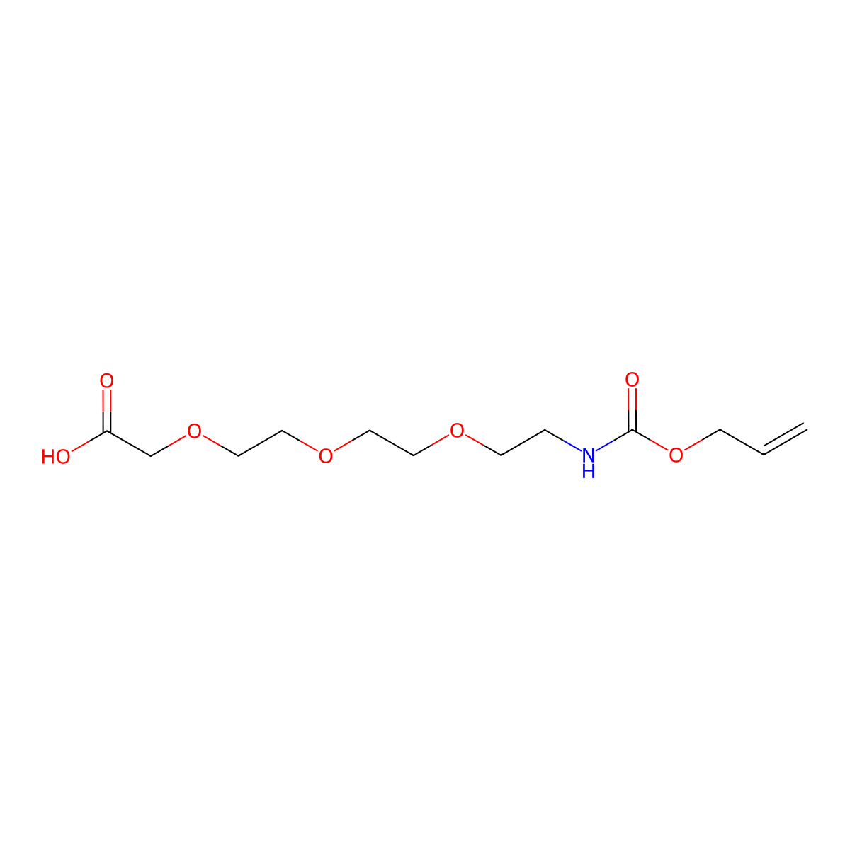 2-{2-[2-(2-{[(Prop-2-en-1-yloxy)carbonyl]amino}ethoxy)ethoxy]ethoxy}acetic acid molecular structure, CAS 2680775-79-3