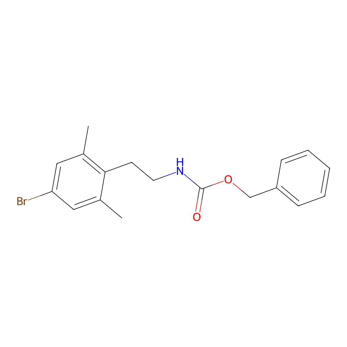 benzyl N-[2-(4-bromo-2,6-dimethylphenyl)ethyl]carbamate molecular structure, CAS 2680775-83-9