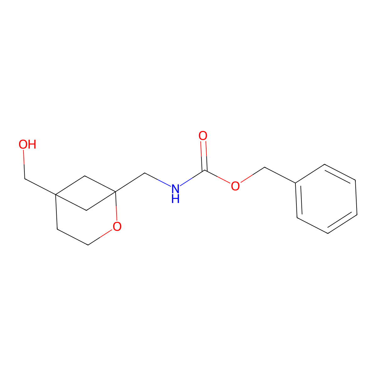 benzyl N-{[5-(hydroxymethyl)-2-oxabicyclo[3.1.1]heptan-1-yl]methyl}carbamate molecular structure, CAS 2680776-04-7
