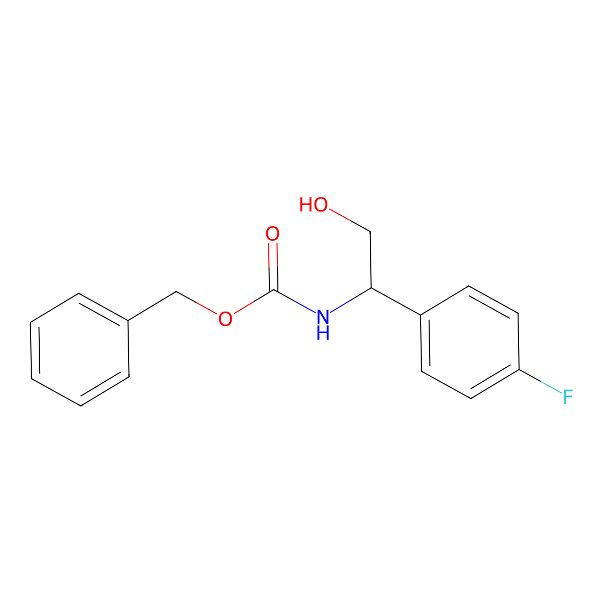 benzyl N-[1-(4-fluorophenyl)-2-hydroxyethyl]carbamate molecular structure, CAS 2680776-17-2