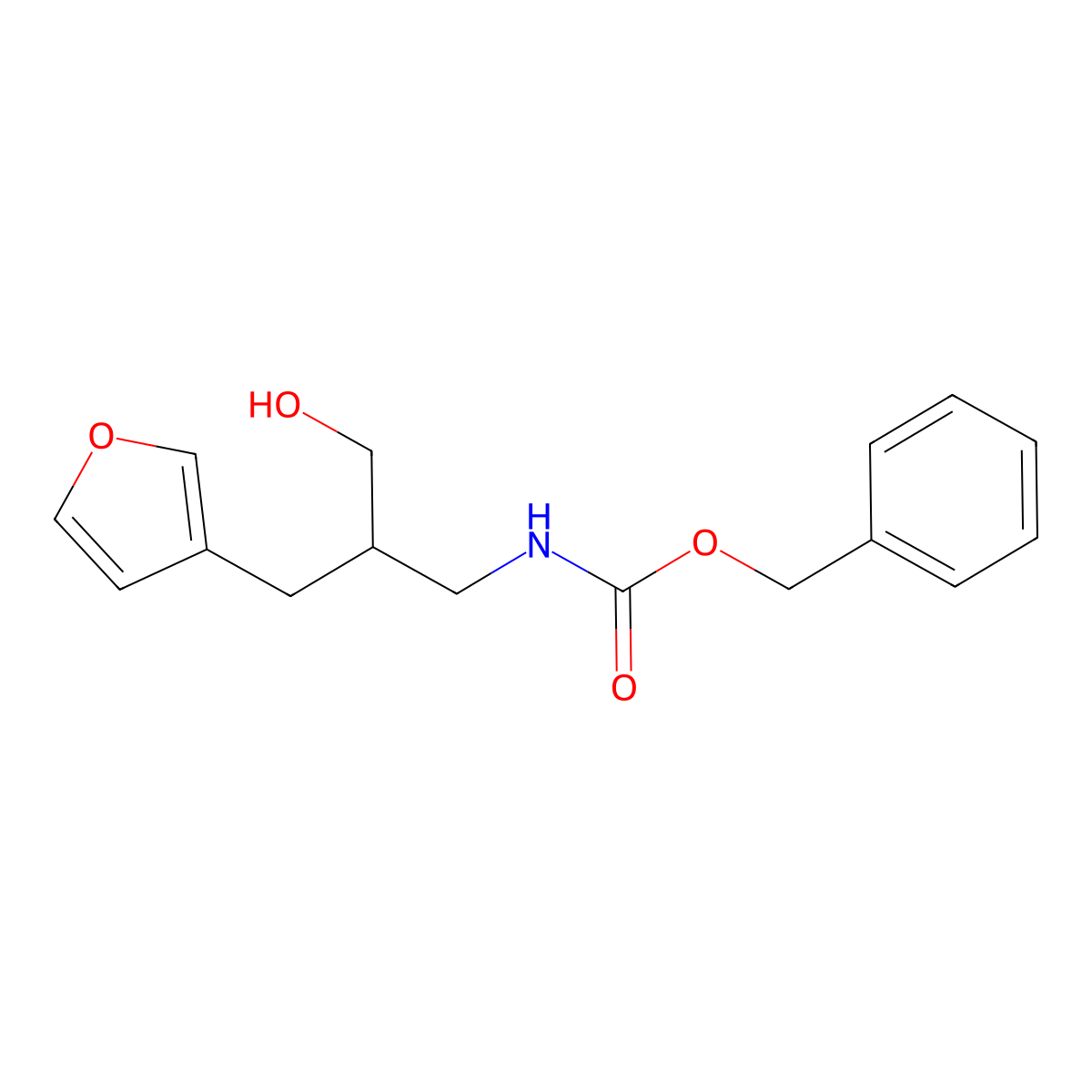 benzyl N-{2-[(furan-3-yl)methyl]-3-hydroxypropyl}carbamate molecular structure, CAS 2680776-23-0