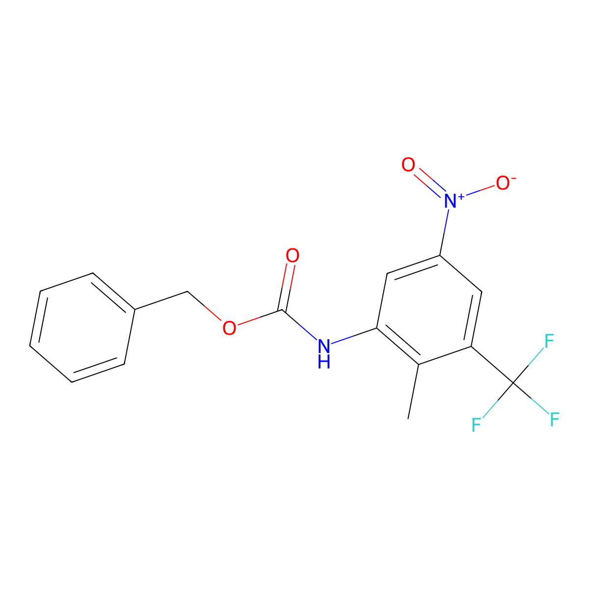 benzyl N-[2-methyl-5-nitro-3-(trifluoromethyl)phenyl]carbamate molecular structure, CAS 2680776-33-2