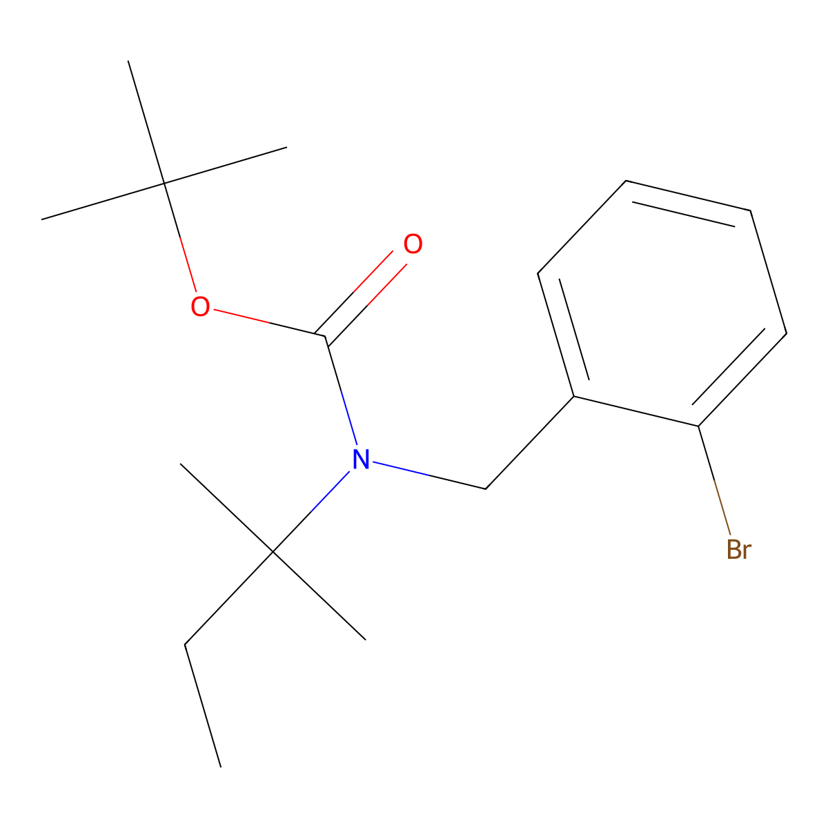 tert-butyl N-[(2-bromophenyl)methyl]-N-(2-methylbutan-2-yl)carbamate molecular structure, CAS 2680776-75-2
