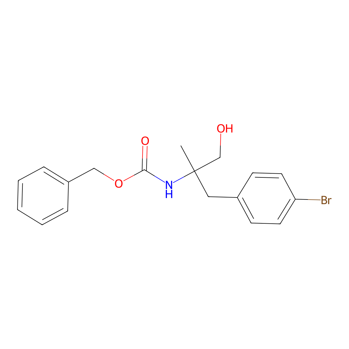 benzyl N-{2-[(4-bromophenyl)methyl]-1-hydroxypropan-2-yl}carbamate molecular structure, CAS 2680776-87-6