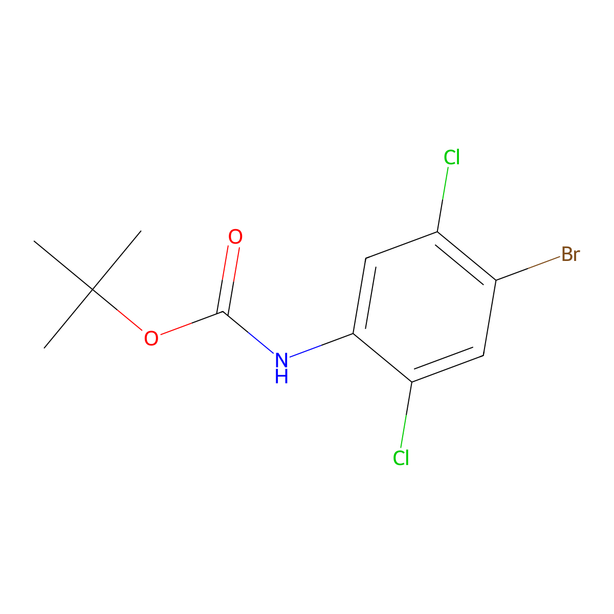 tert-butyl N-(4-bromo-2,5-dichlorophenyl)carbamate molecular structure, CAS 2680776-88-7