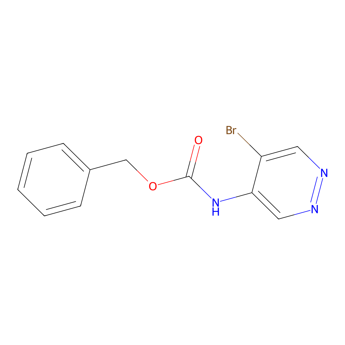 benzyl N-(5-bromopyridazin-4-yl)carbamate molecular structure, CAS 2680777-00-6