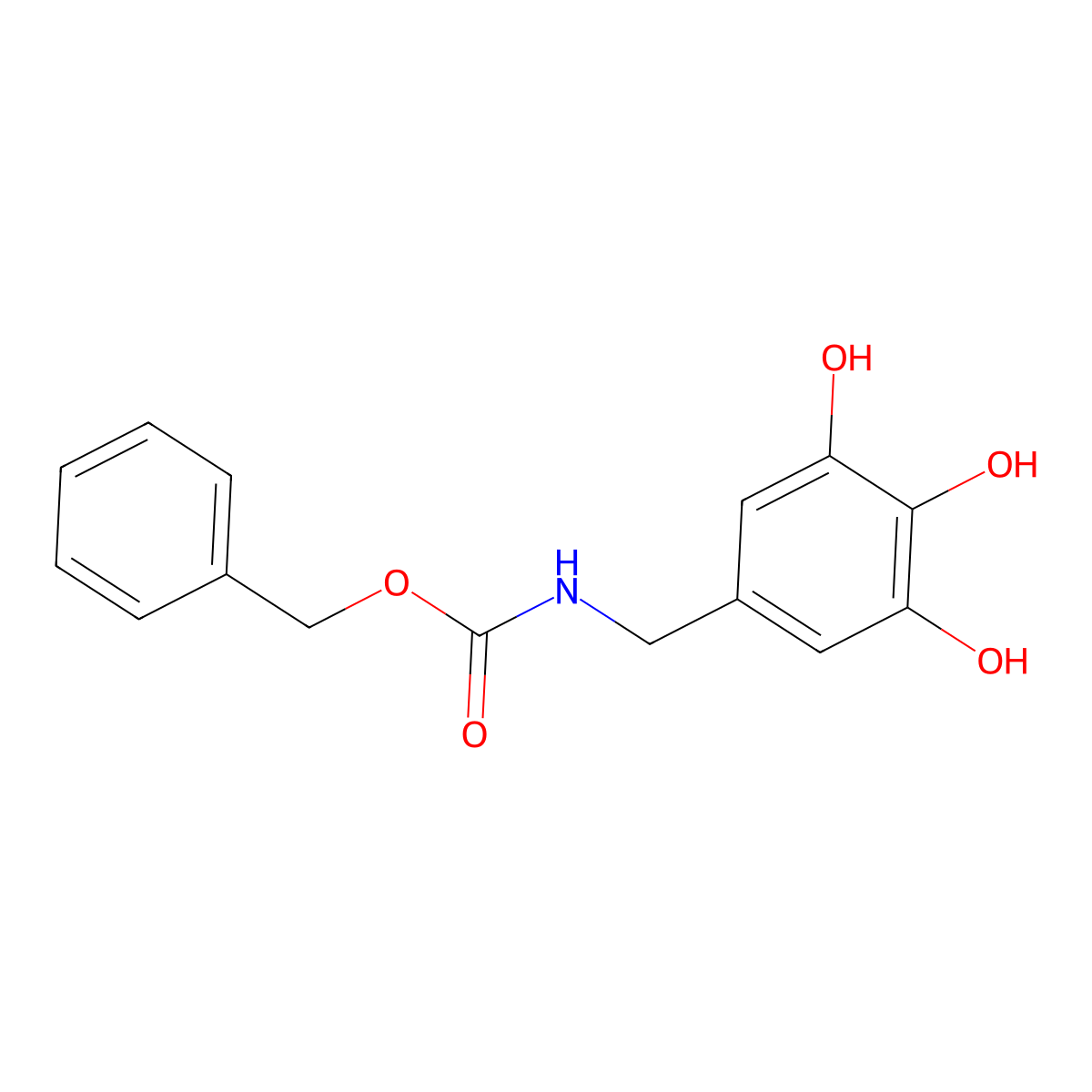 benzyl N-[(3,4,5-trihydroxyphenyl)methyl]carbamate molecular structure, CAS 2680777-25-5
