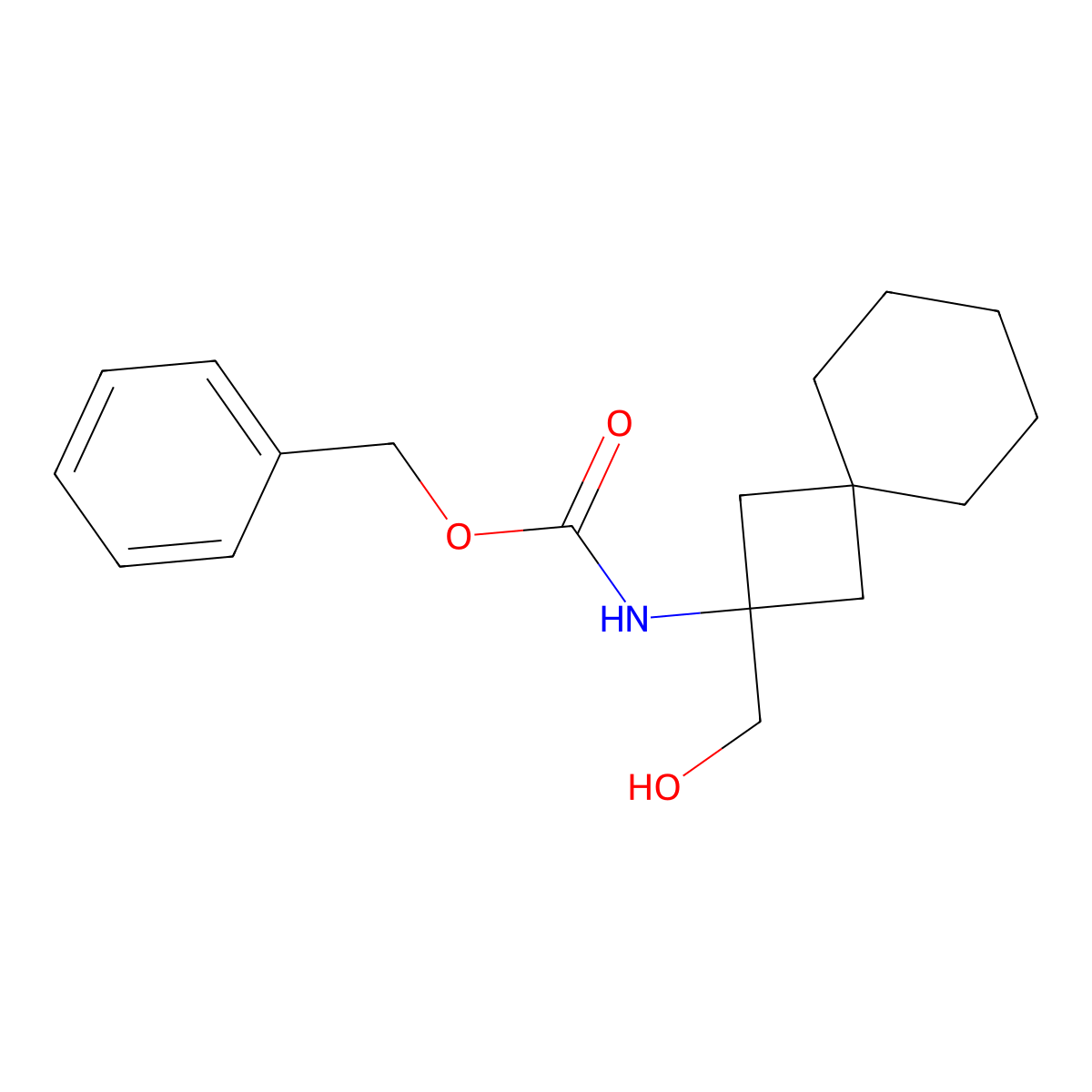 benzyl N-[2-(hydroxymethyl)spiro[3.5]nonan-2-yl]carbamate molecular structure, CAS 2680777-35-7