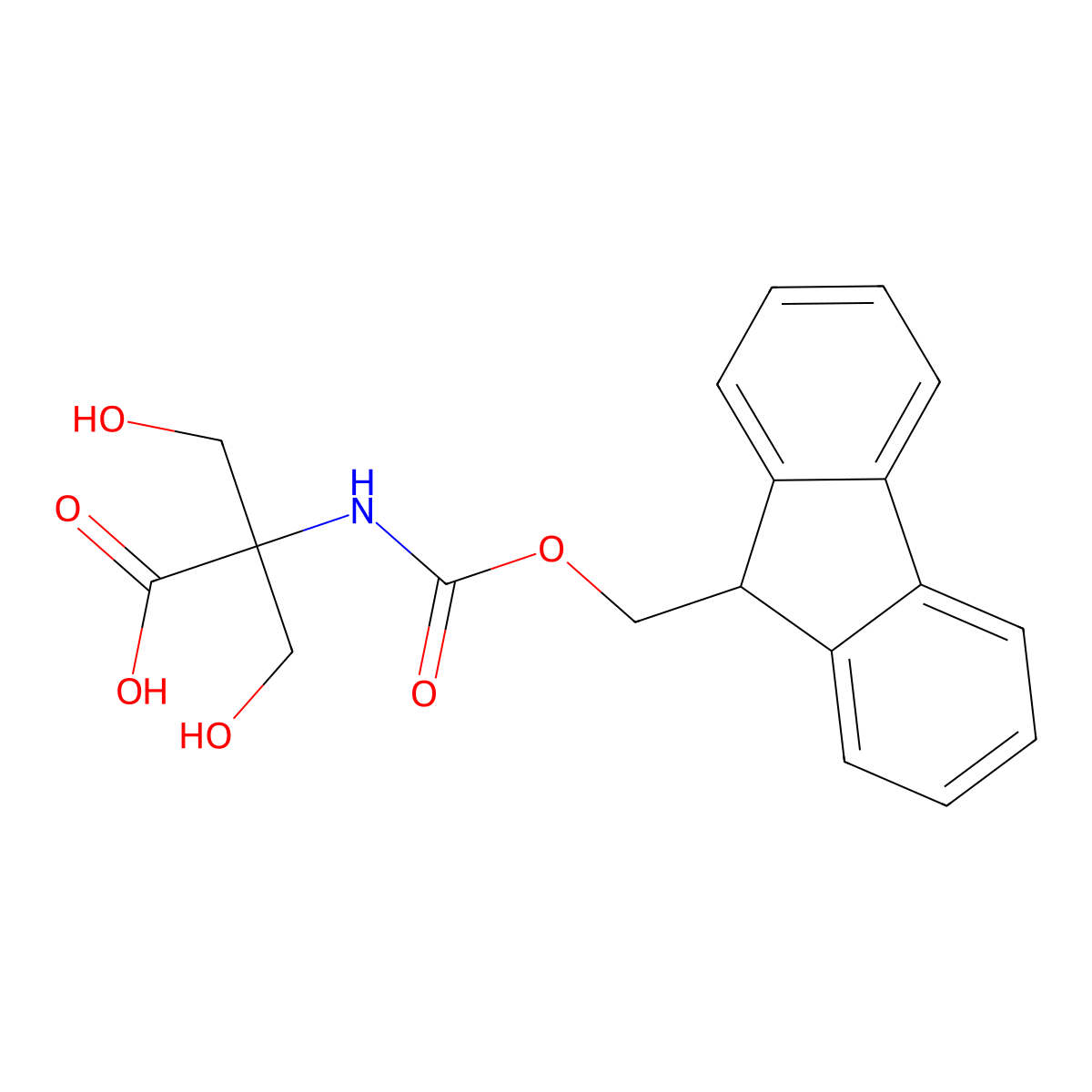 2-({[(9H-fluoren-9-yl)methoxy]carbonyl}amino)-3-hydroxy-2-(hydroxymethyl)propanoic acid molecular structure, CAS 2680777-40-4