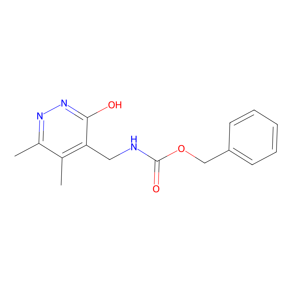 benzyl N-[(3-hydroxy-5,6-dimethylpyridazin-4-yl)methyl]carbamate molecular structure, CAS 2680777-54-0