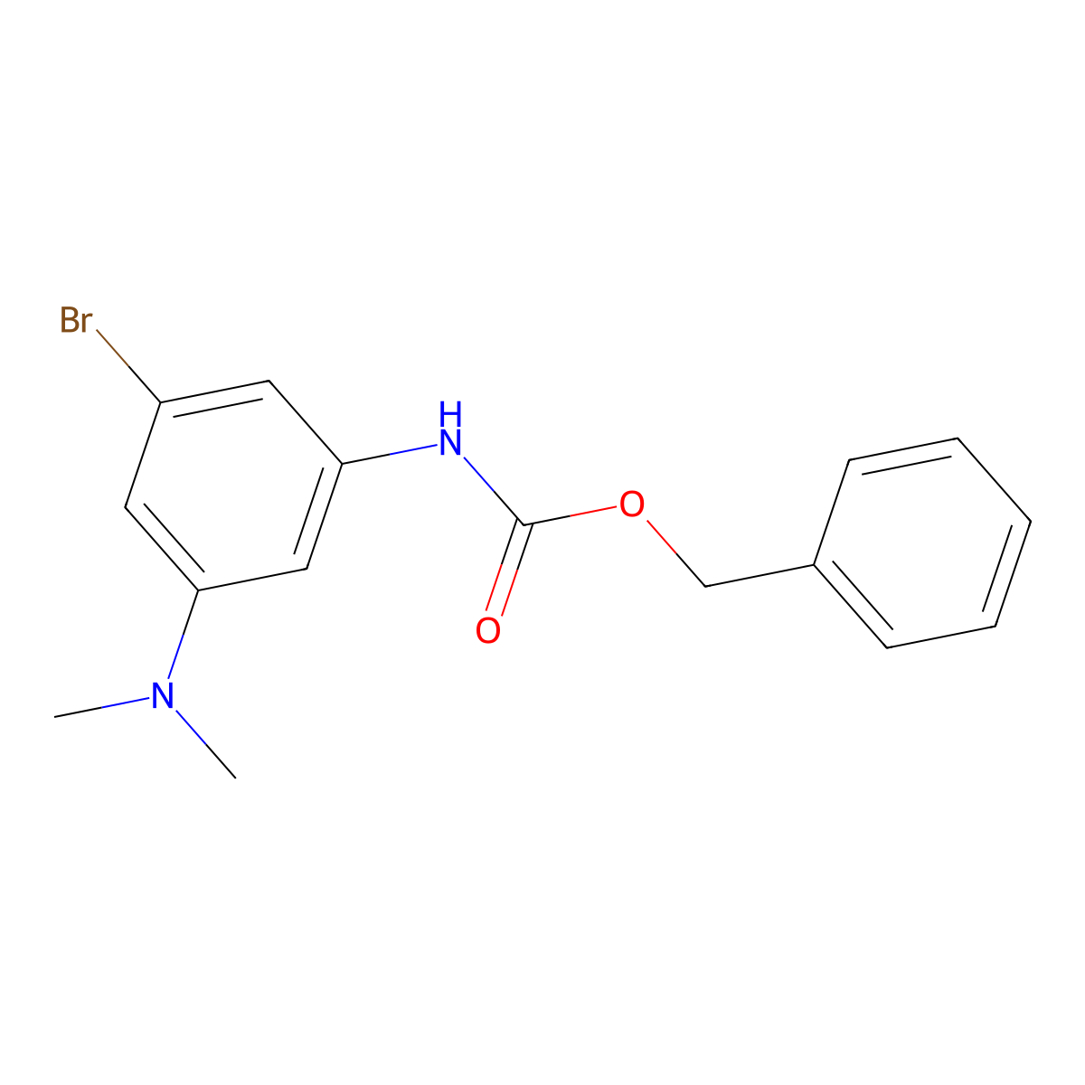 benzyl N-[3-bromo-5-(dimethylamino)phenyl]carbamate molecular structure, CAS 2680777-70-0