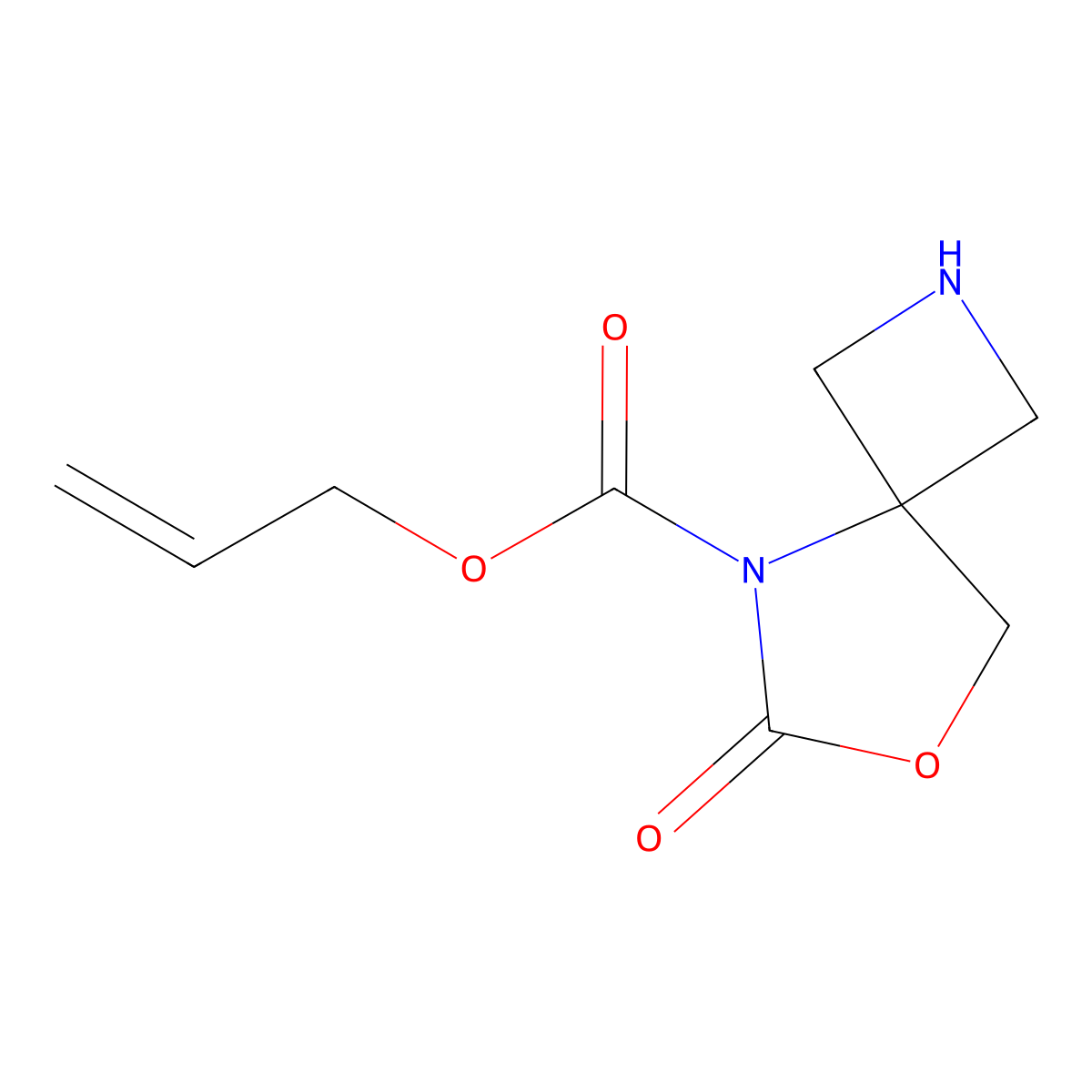 Prop-2-en-1-yl 6-oxo-7-oxa-2,5-diazaspiro[3.4]octane-5-carboxylate molecular structure, CAS 2680777-73-3