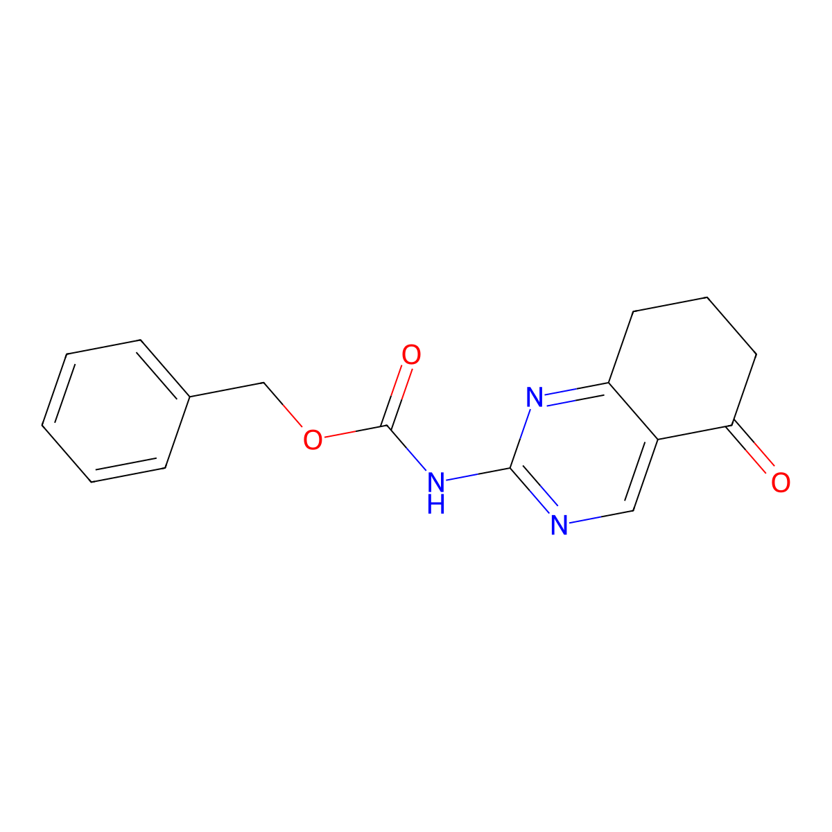 benzyl N-(5-oxo-5,6,7,8-tetrahydroquinazolin-2-yl)carbamate molecular structure, CAS 2680777-86-8