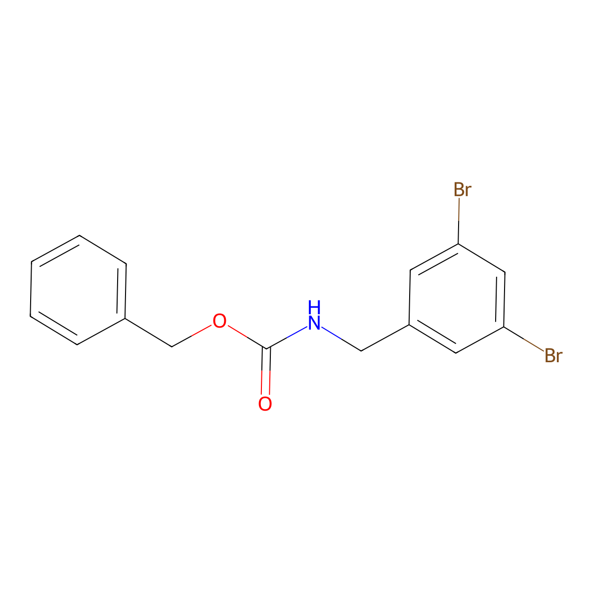 benzyl N-[(3,5-dibromophenyl)methyl]carbamate molecular structure, CAS 2680778-40-7