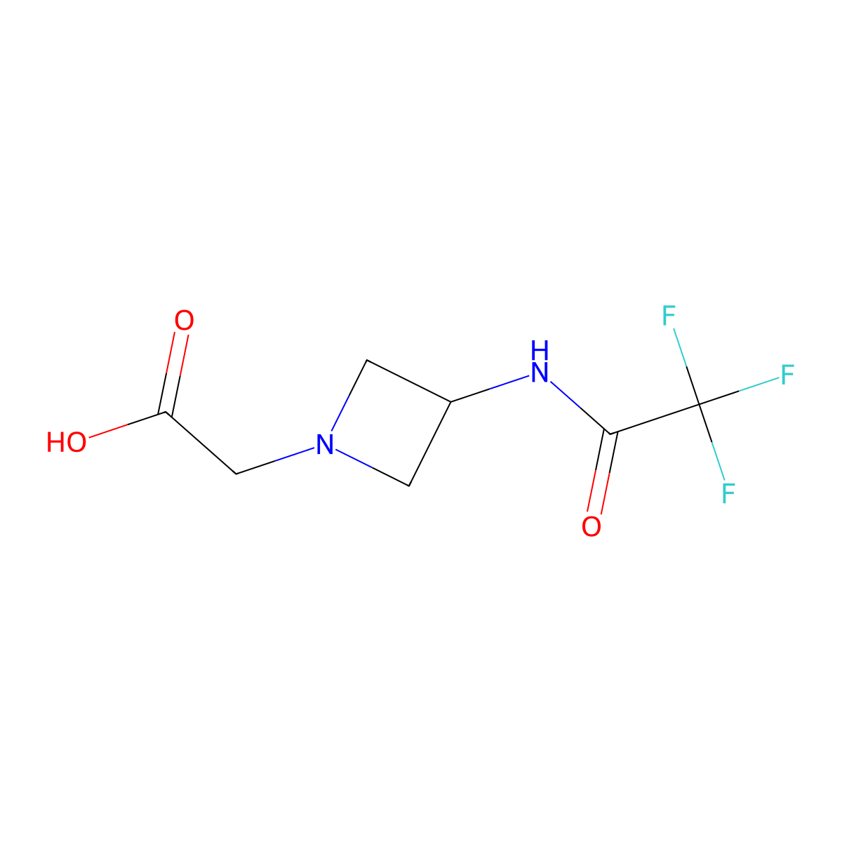 2-[3-(Trifluoroacetamido)azetidin-1-yl]acetic acid molecular structure, CAS 2680778-85-0
