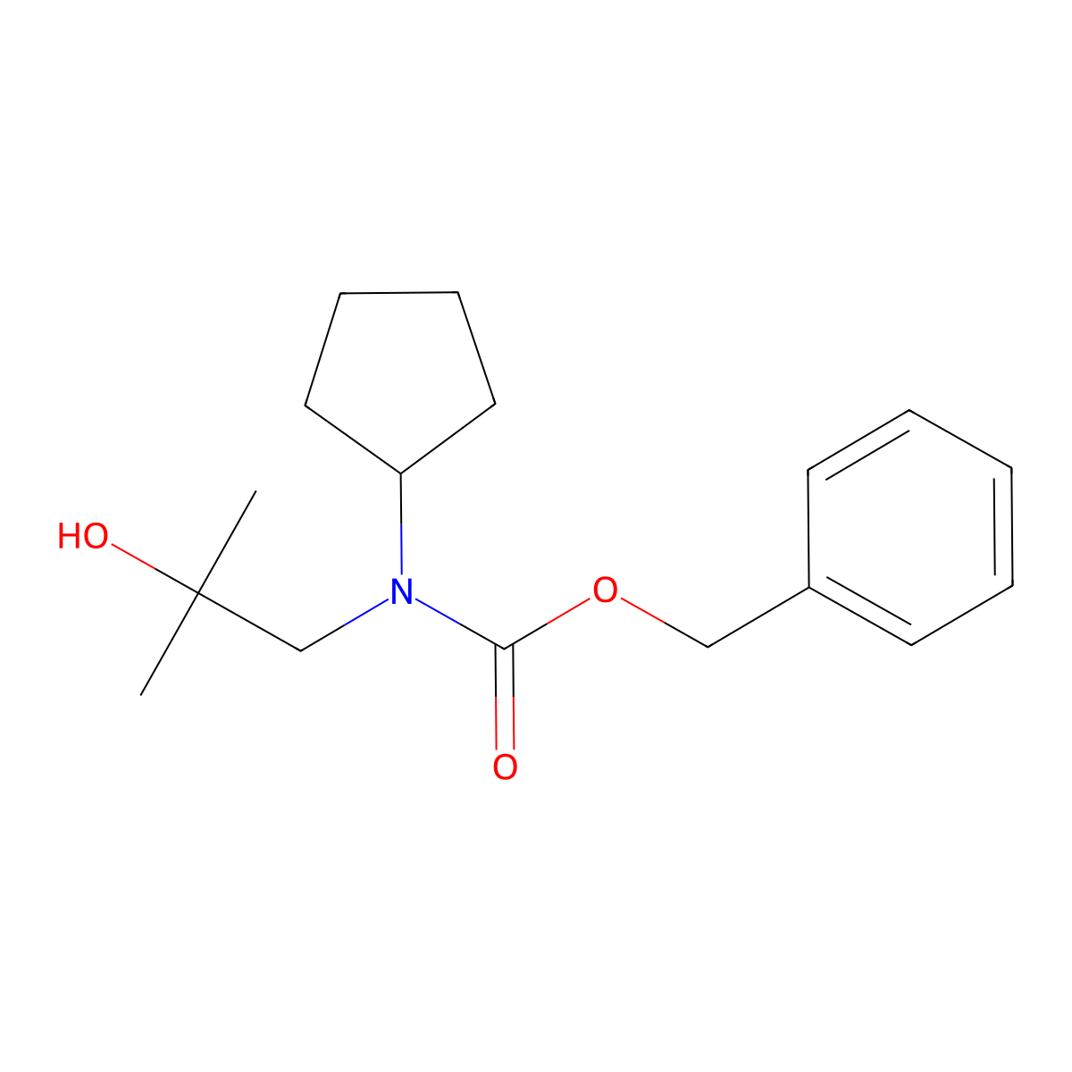 benzyl N-cyclopentyl-N-(2-hydroxy-2-methylpropyl)carbamate molecular structure, CAS 2680778-92-9