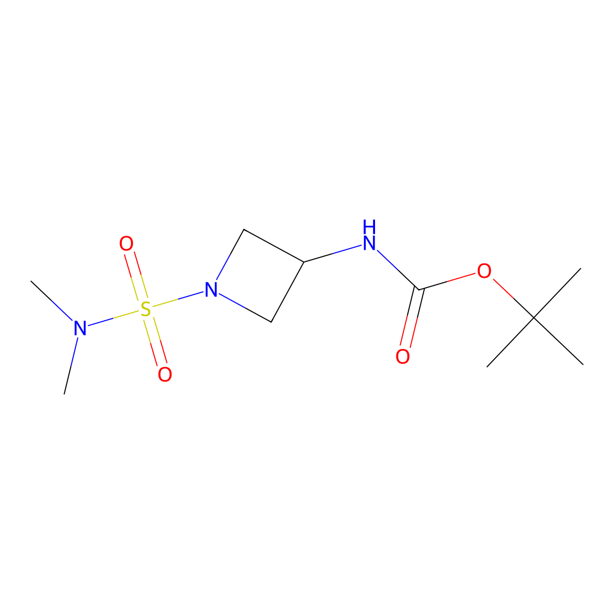 tert-butyl N-[1-(dimethylsulfamoyl)azetidin-3-yl]carbamate molecular structure, CAS 2680778-99-6