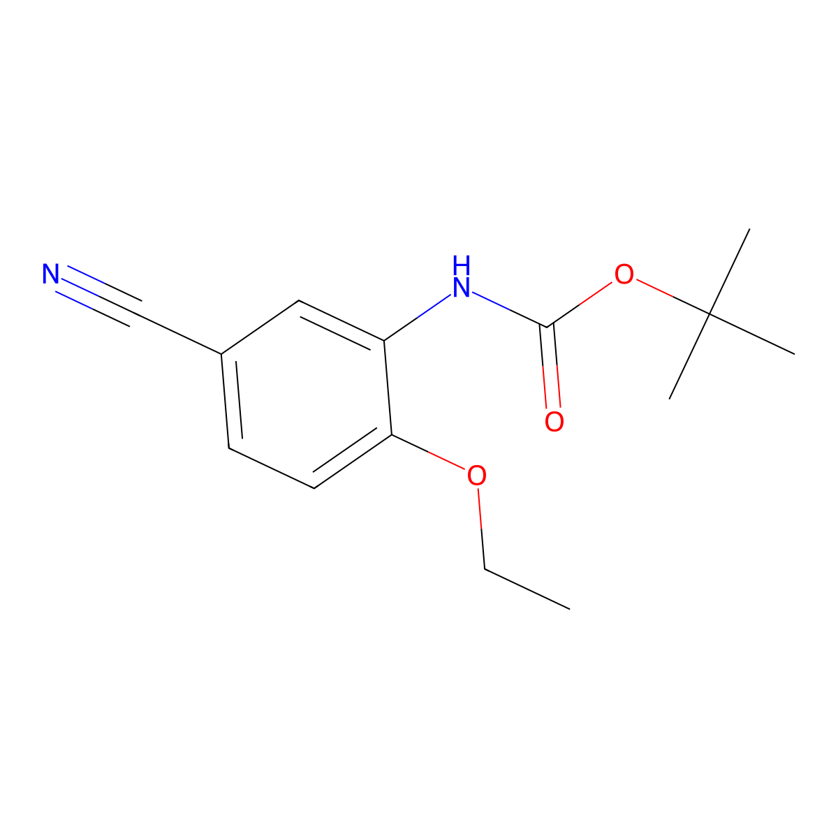 tert-butyl N-(5-cyano-2-ethoxyphenyl)carbamate molecular structure, CAS 2680779-02-4