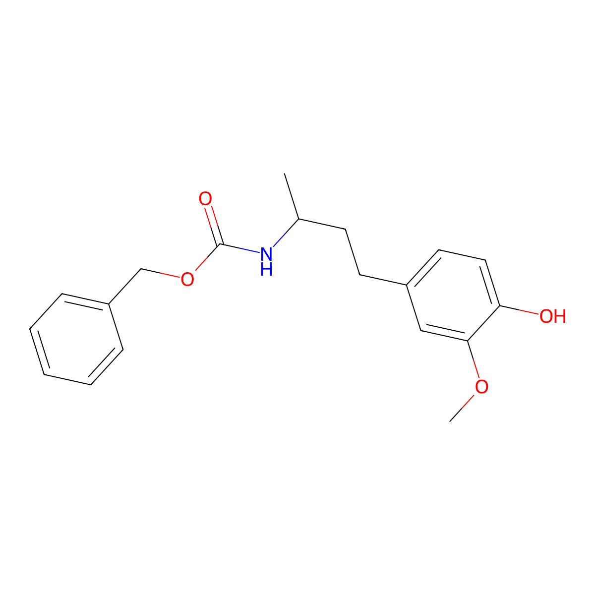 benzyl N-[4-(4-hydroxy-3-methoxyphenyl)butan-2-yl]carbamate molecular structure, CAS 2680779-03-5
