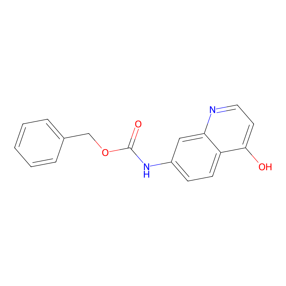 benzyl N-(4-hydroxyquinolin-7-yl)carbamate molecular structure, CAS 2680779-20-6