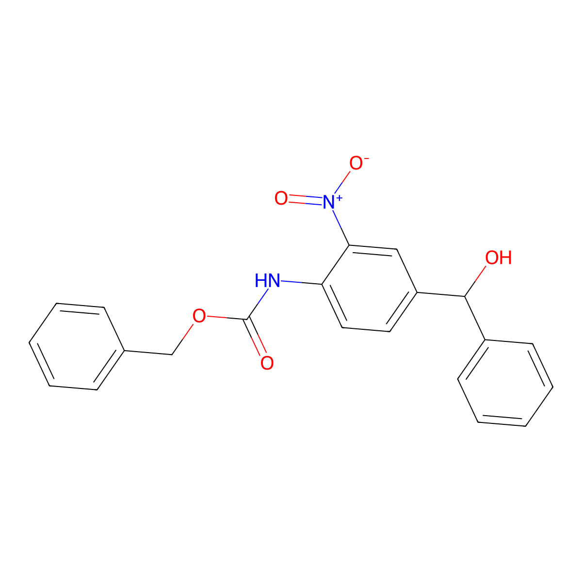 benzyl N-{4-[hydroxy(phenyl)methyl]-2-nitrophenyl}carbamate molecular structure, CAS 2680779-27-3