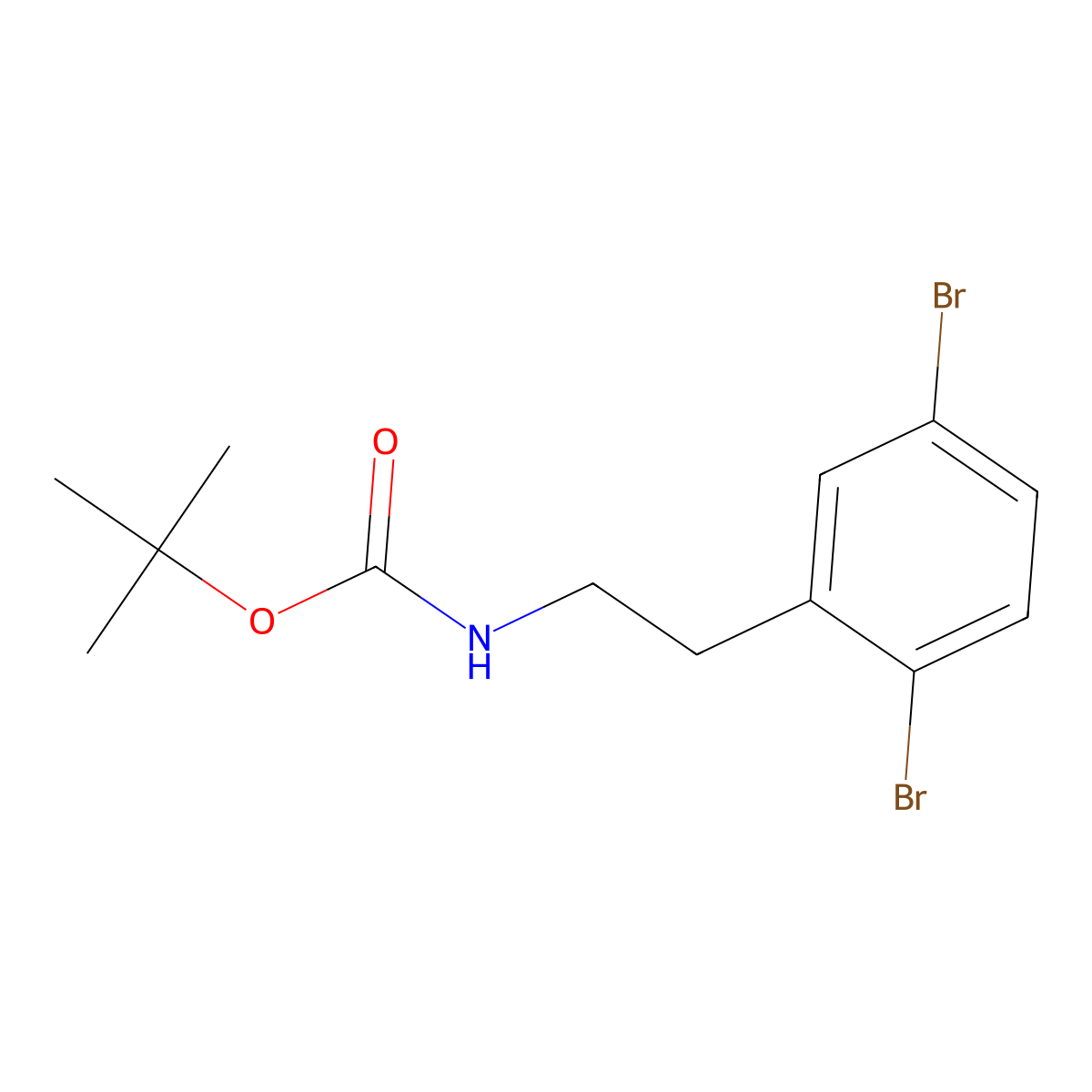 tert-butyl N-[2-(2,5-dibromophenyl)ethyl]carbamate molecular structure, CAS 2680779-31-9