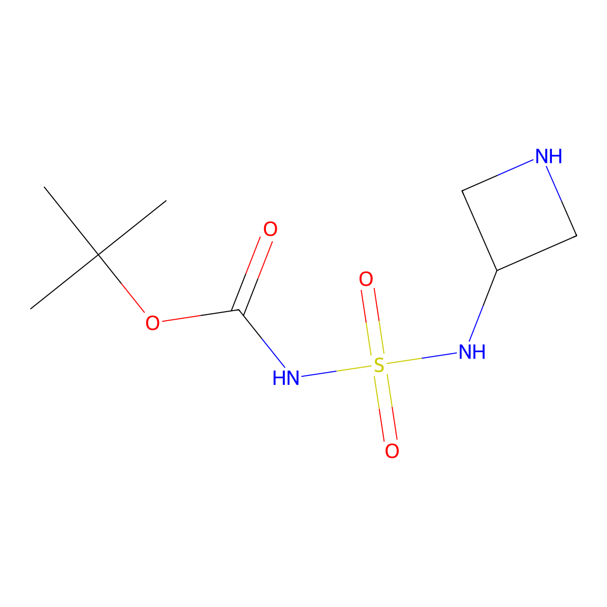 tert-butyl N-[(azetidin-3-yl)sulfamoyl]carbamate molecular structure, CAS 2680779-33-1