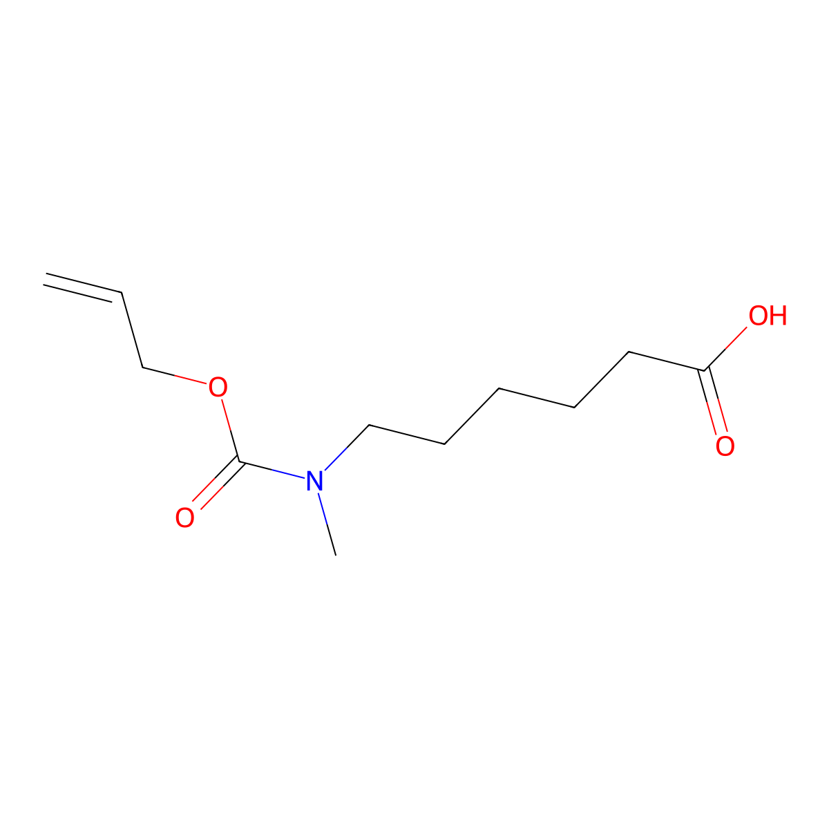 6-{Methyl[(prop-2-en-1-yloxy)carbonyl]amino}hexanoic acid molecular structure, CAS 2680779-36-4