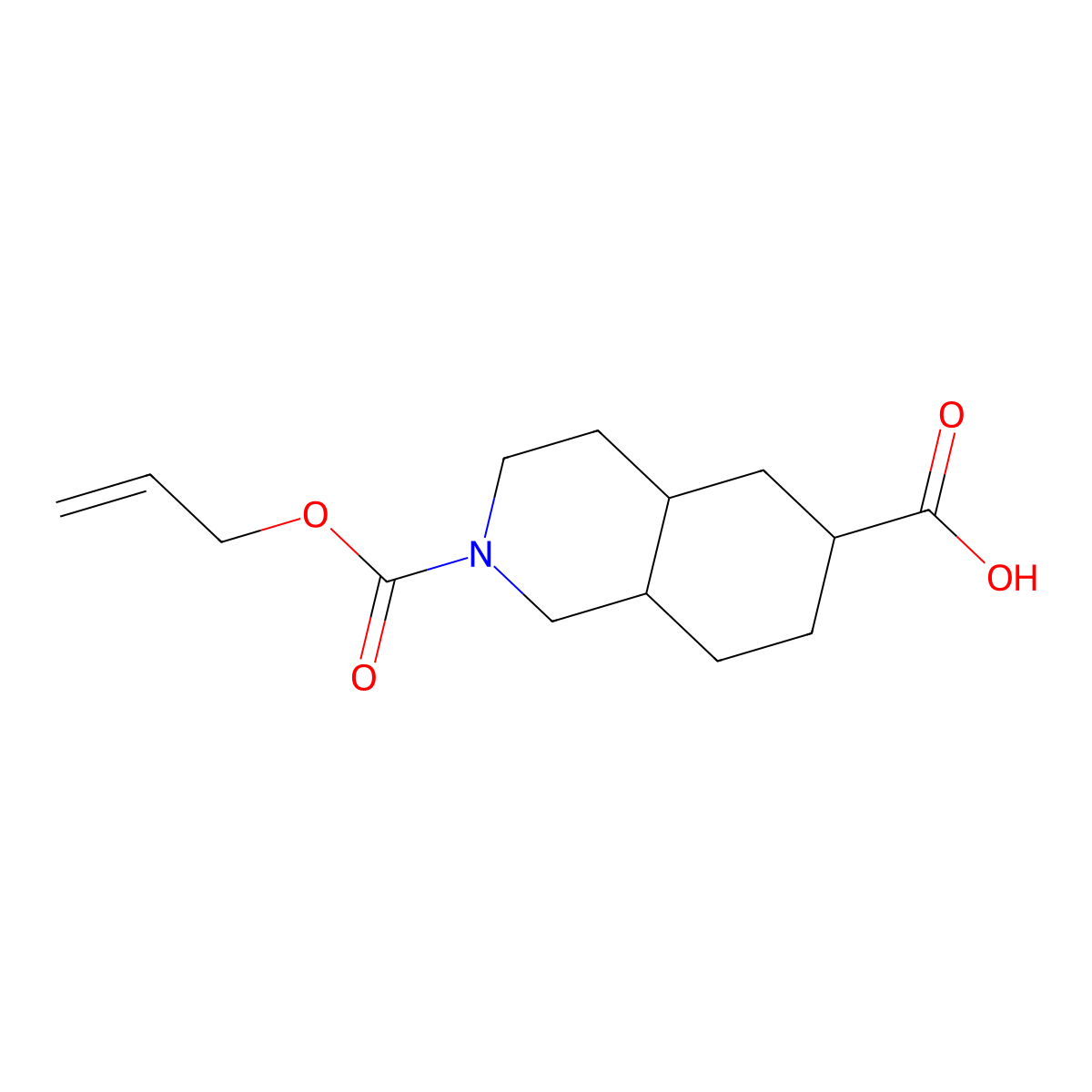 2-[(Prop-2-en-1-yloxy)carbonyl]-decahydroisoquinoline-6-carboxylic acid molecular structure, CAS 2680779-43-3