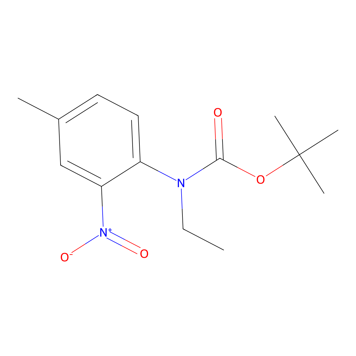 tert-butyl N-ethyl-N-(4-methyl-2-nitrophenyl)carbamate molecular structure, CAS 2680779-47-7