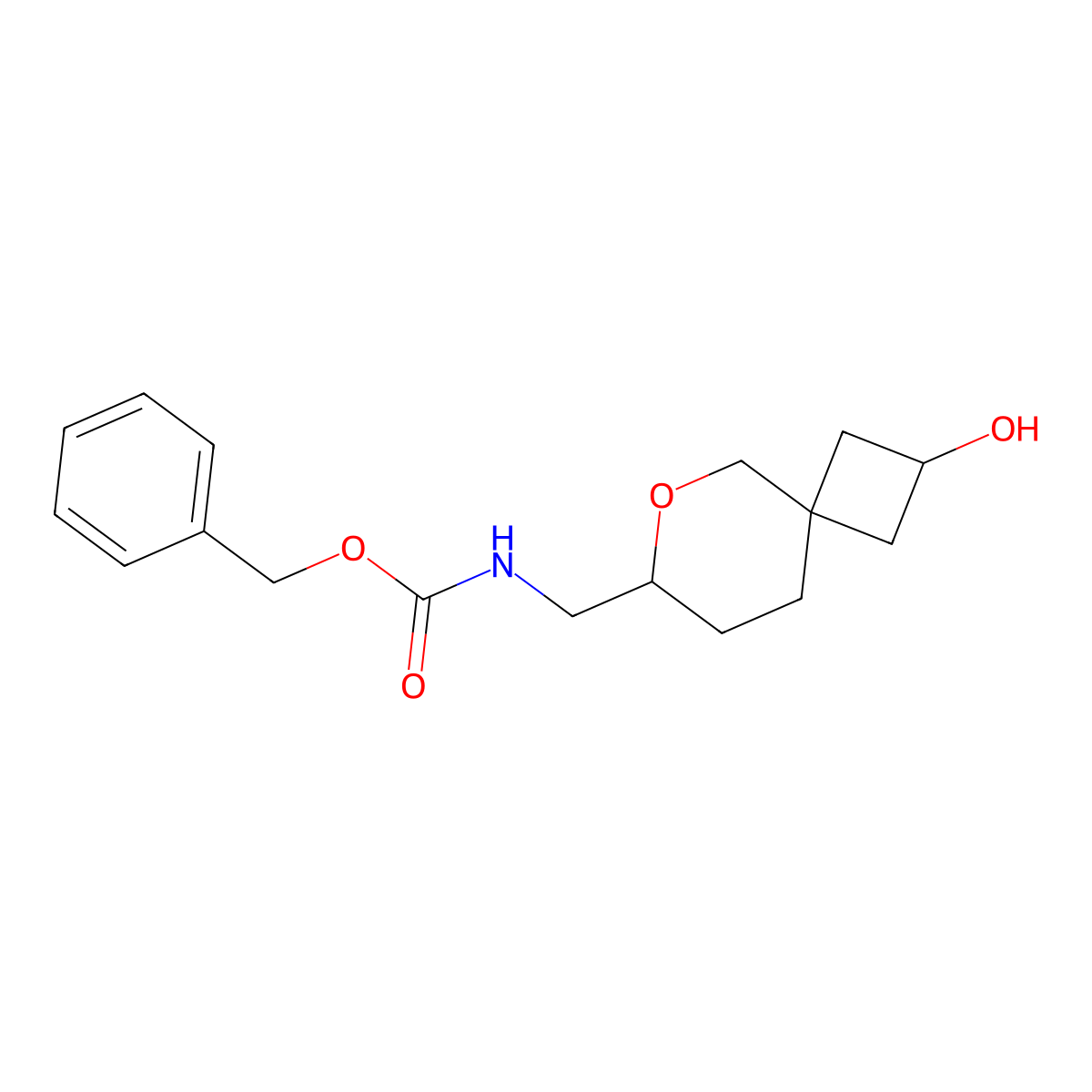 benzyl N-({2-hydroxy-6-oxaspiro[3.5]nonan-7-yl}methyl)carbamate molecular structure, CAS 2680779-50-2