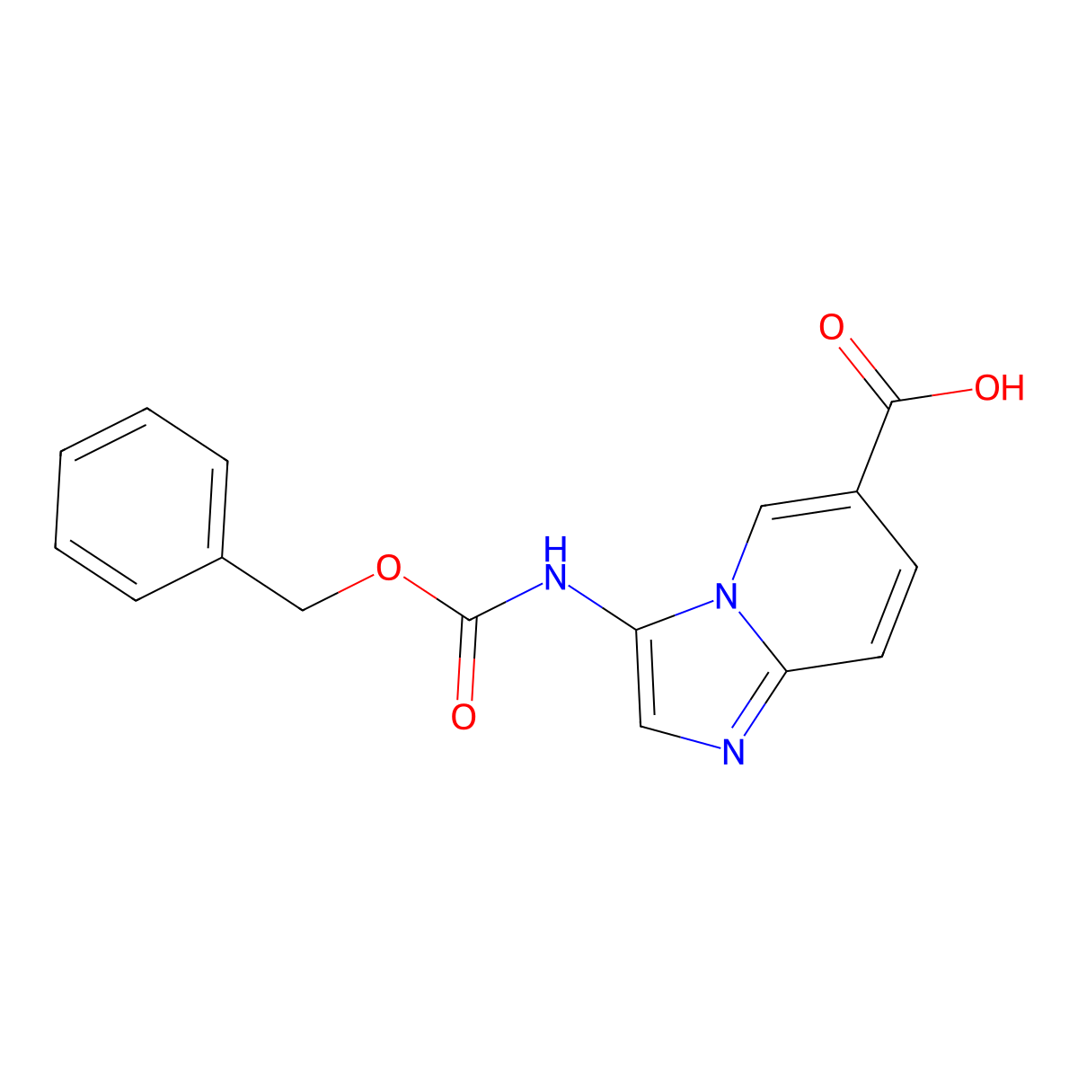 3-{[(Benzyloxy)carbonyl]amino}imidazo[1,2-a]pyridine-6-carboxylic acid molecular structure, CAS 2680779-65-9